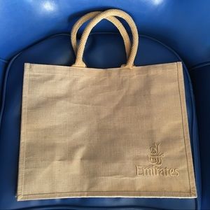 EMIRATES A380 First Class Tote Bag in Oatmeal